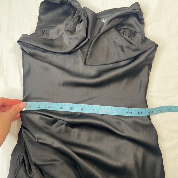 Babyboo Juliene Maxi Dress Satin Corset One Shoulder Evening Cocktail Black XS - Picture 12 of 15
